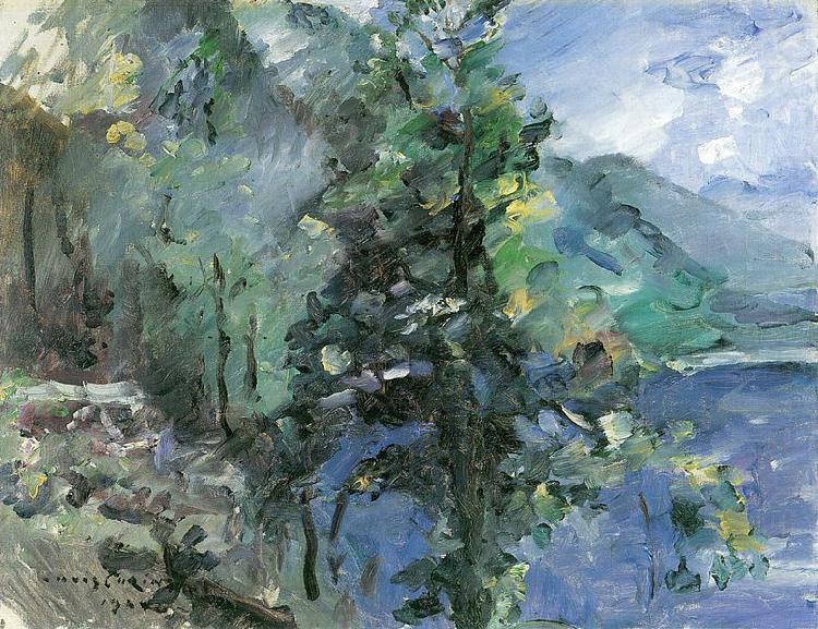 Walchensee mit Abhang des Jochberges, Lovis Corinth